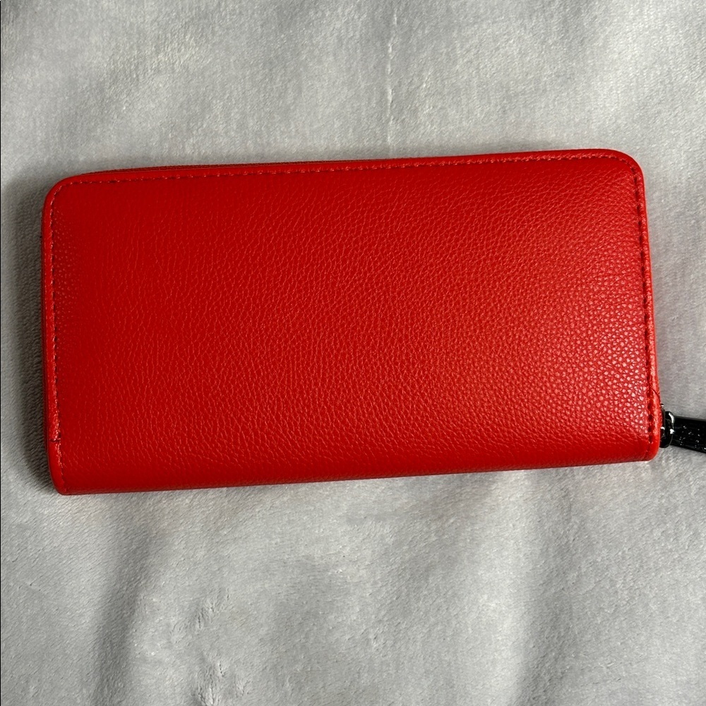 Badgley Mischka Red Vegan Leather Wallet - Picture 2 of 6